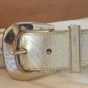 Gold snakeskin Michael Kors Belt